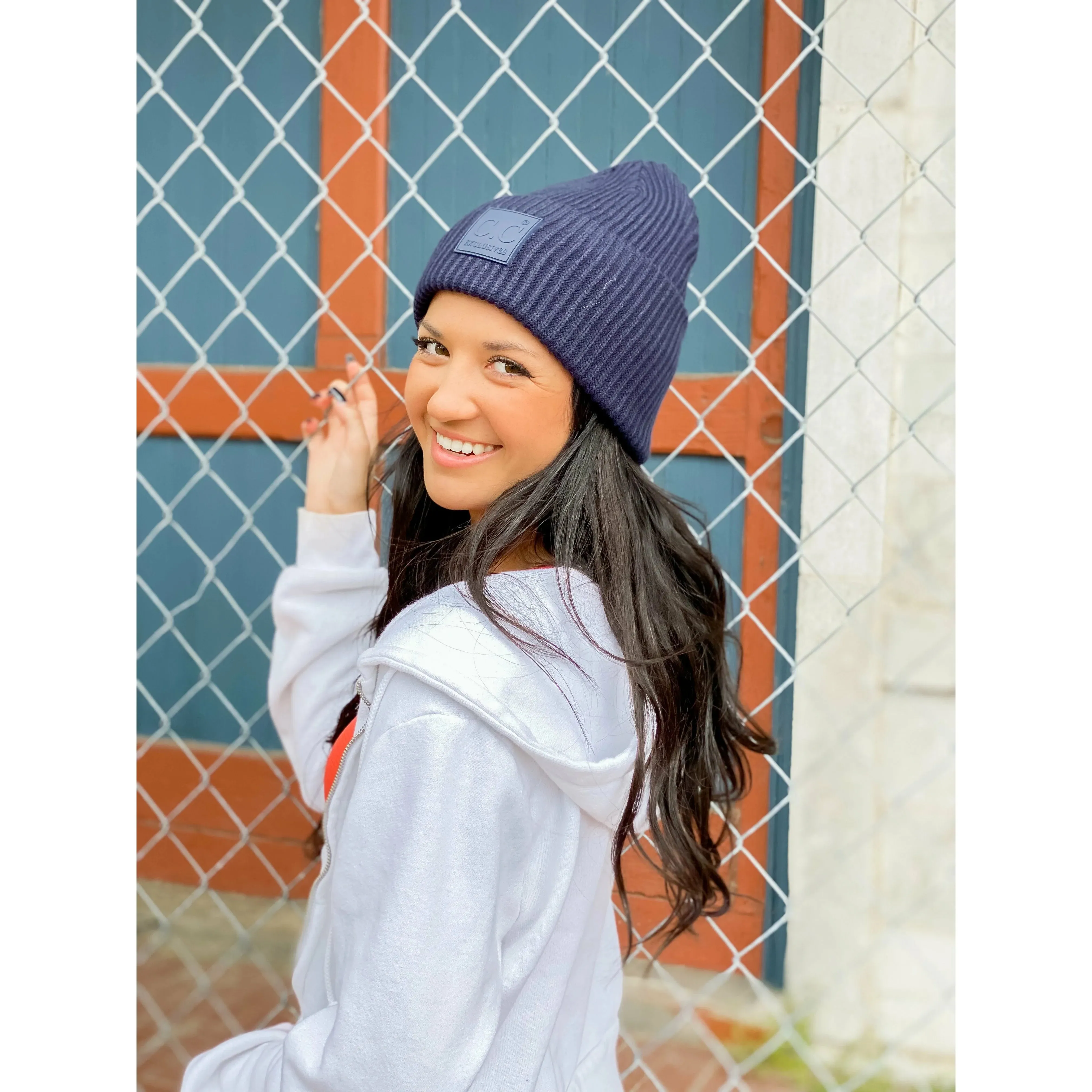 Patch Knit CC Beanie (Multiple Colors)