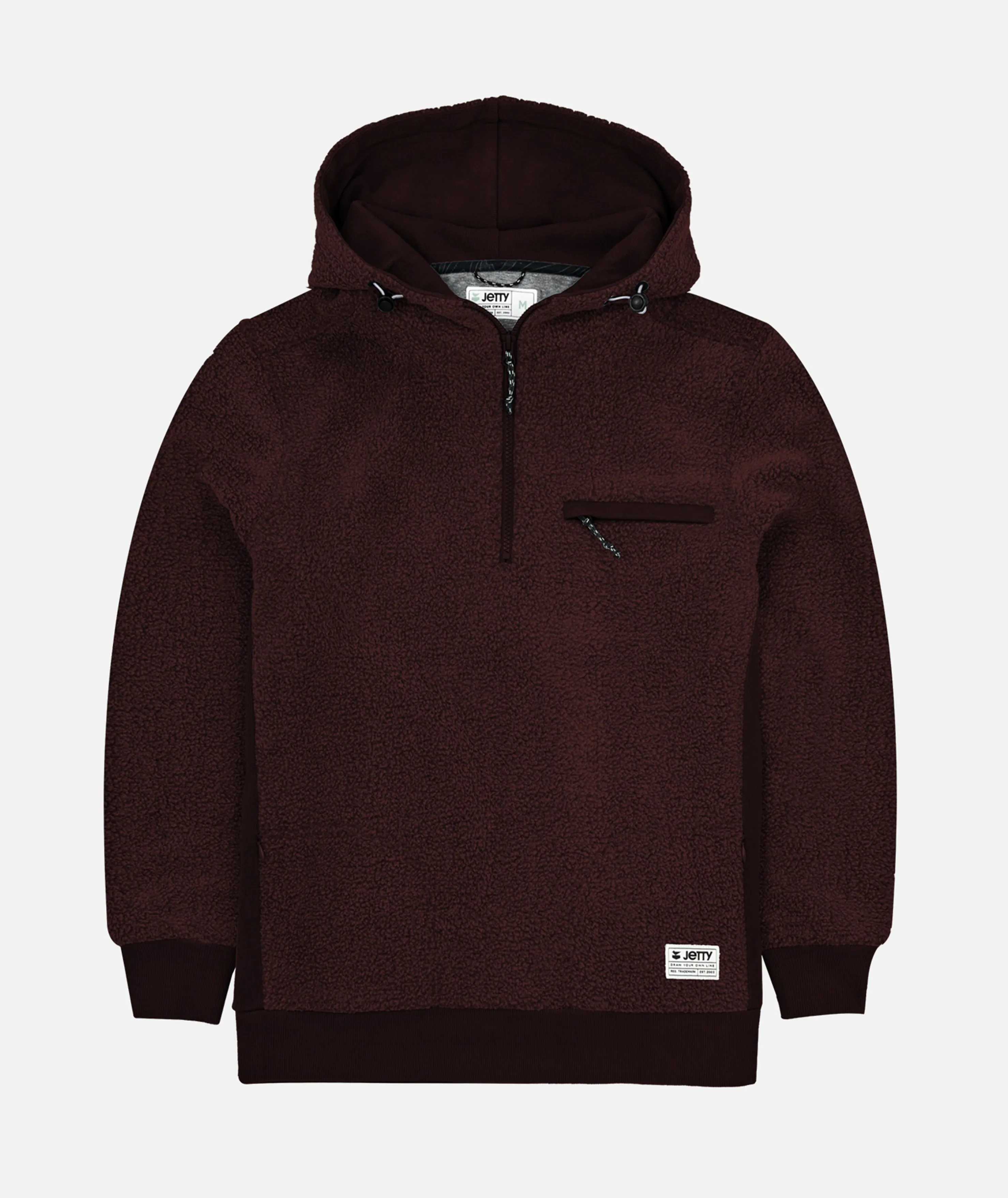 Port Sherpa Hooded Jacket - Oxblood