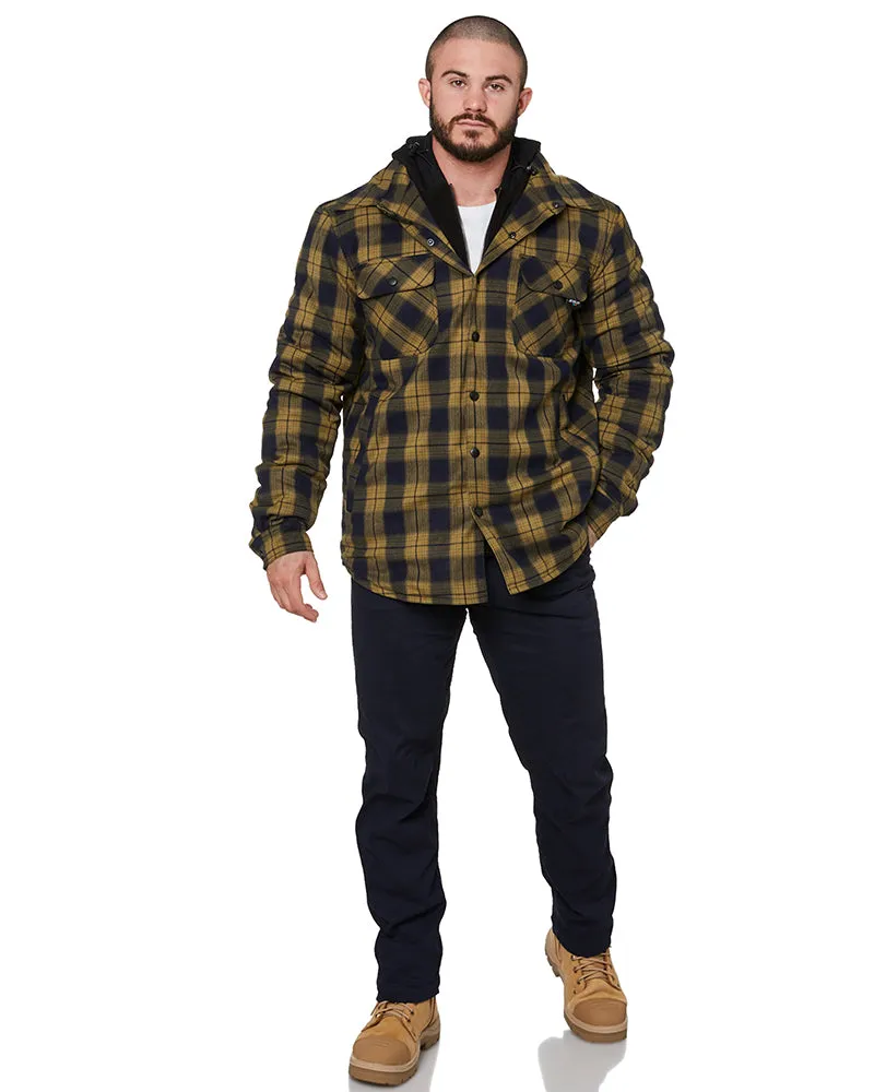 Quilted Flannel Jacket - Mustard