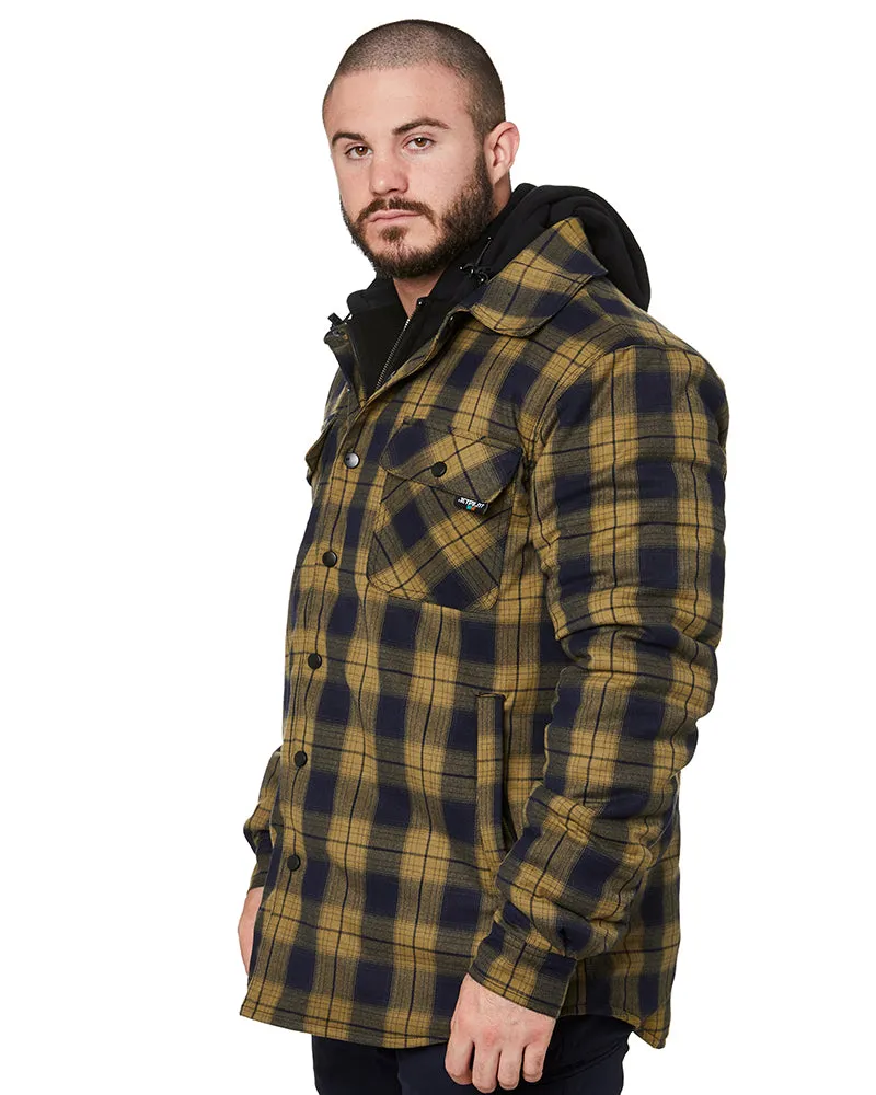 Quilted Flannel Jacket - Mustard