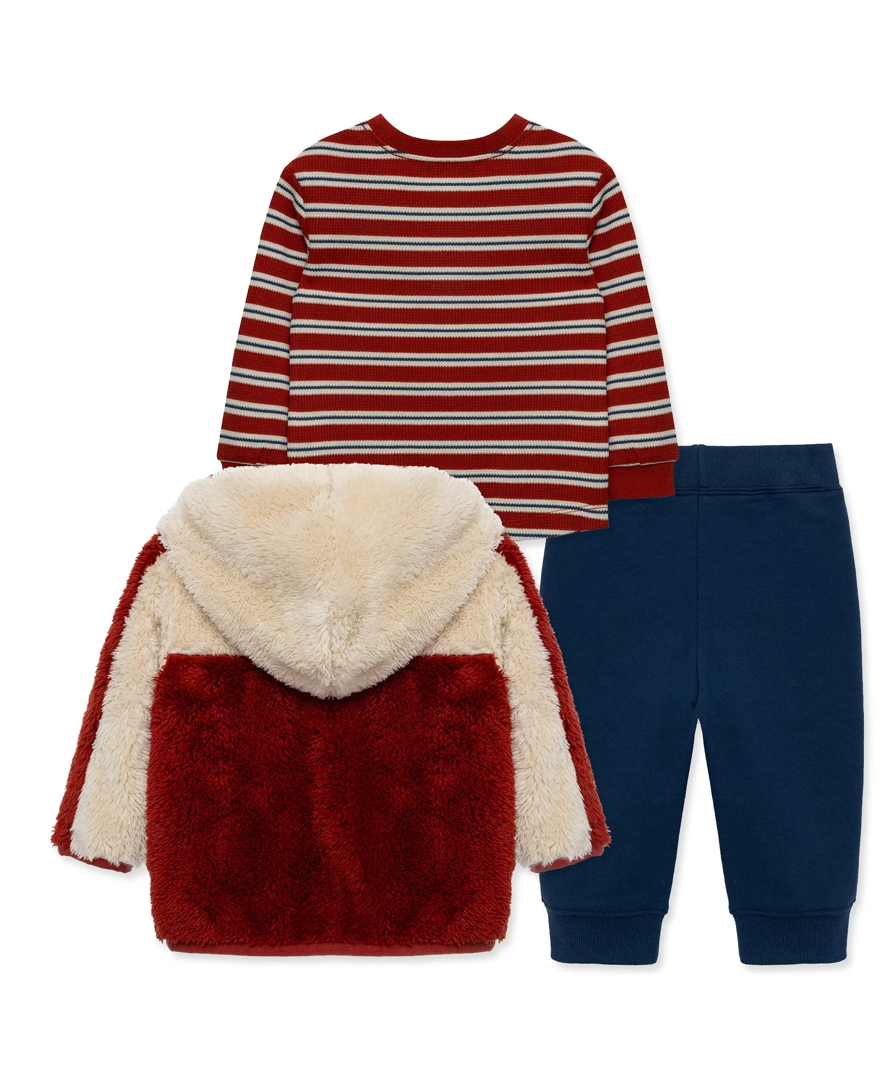 Red Sherpa Jacket Set (12M-24M)