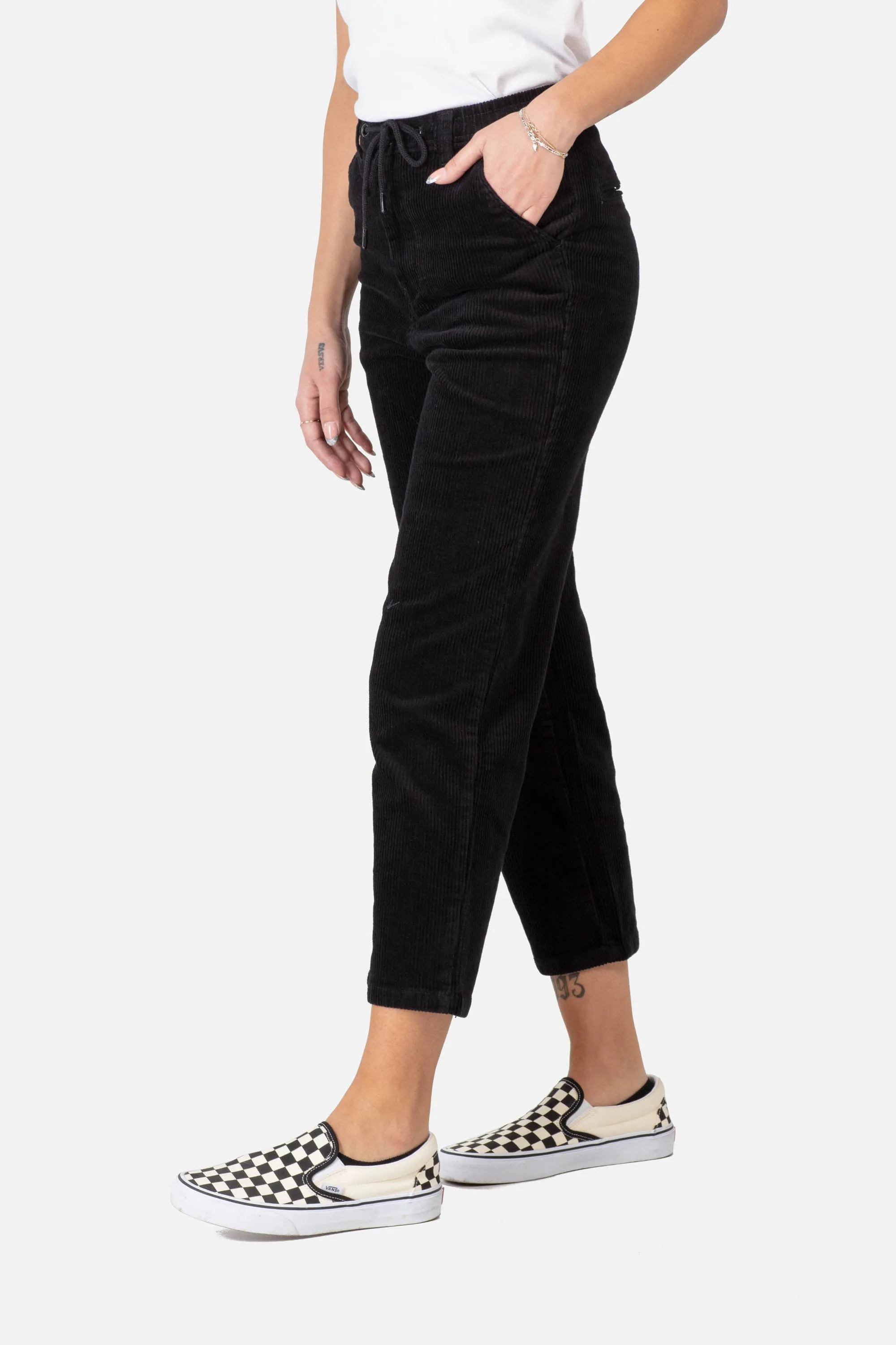 Reflex Women Loose Chino Corduroy - Black