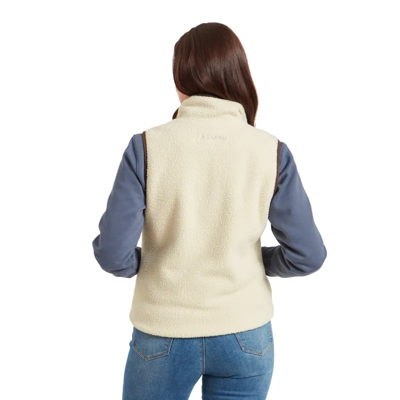 Schoffel Ladies Lyndon Retro Fleece Gilet - Ecru