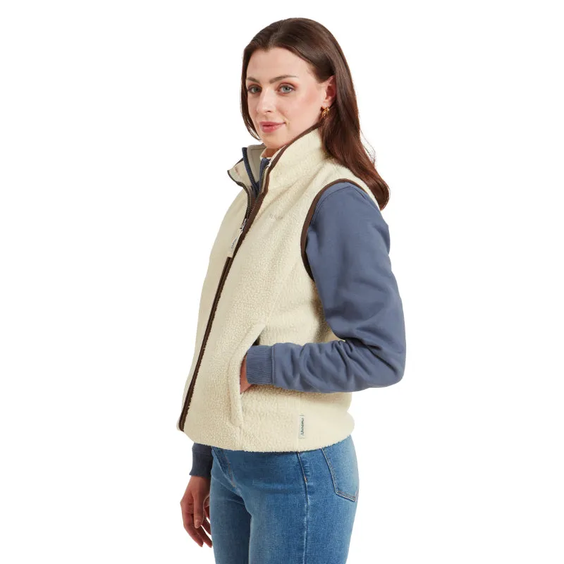 Schoffel Ladies Lyndon Retro Fleece Gilet - Ecru