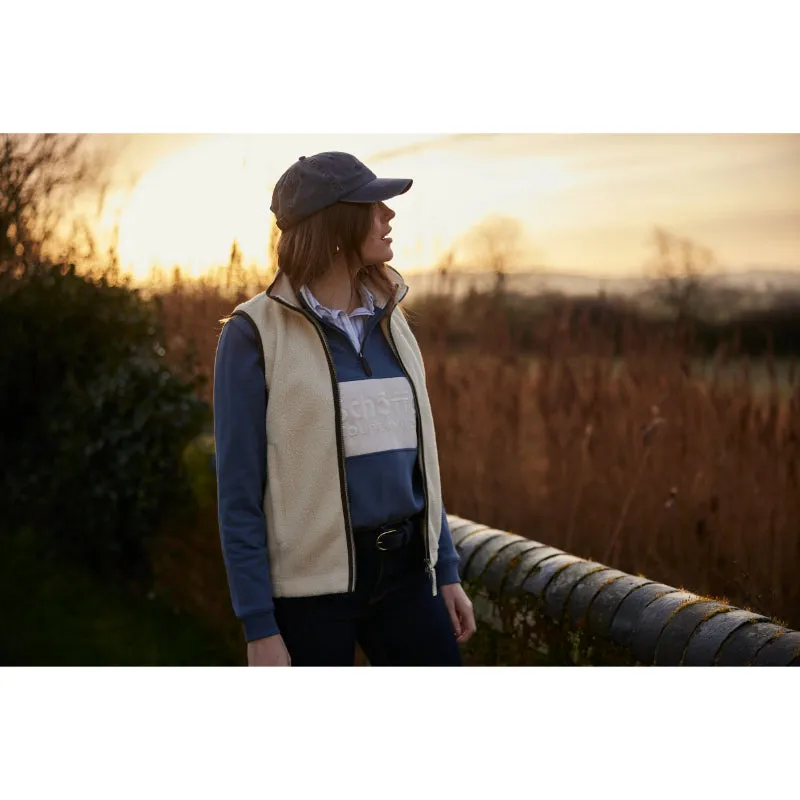 Schoffel Ladies Lyndon Retro Fleece Gilet - Ecru