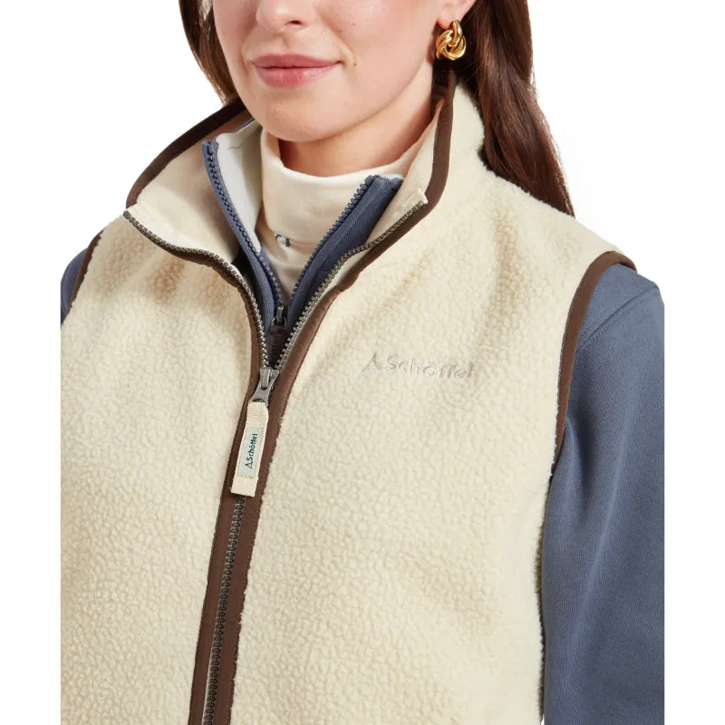 Schoffel Ladies Lyndon Retro Fleece Gilet - Ecru