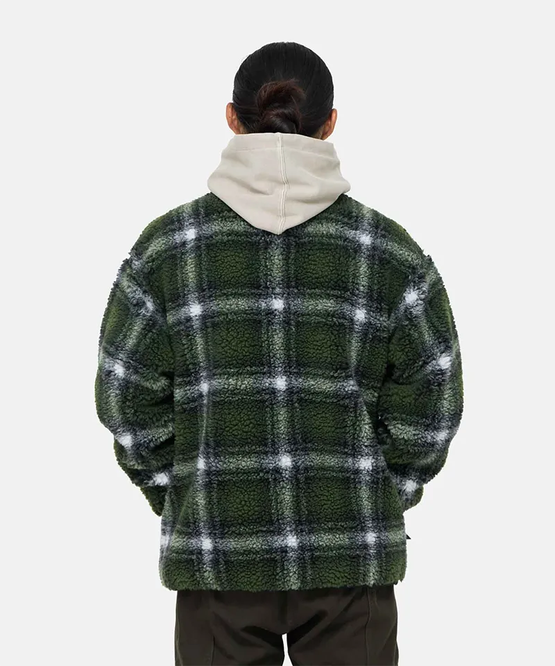 Shadow Plaid Sherpa Jacket