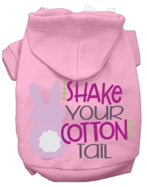 Shake Your Cotton Tail Screen Print Dog Hoodie Light Pink M