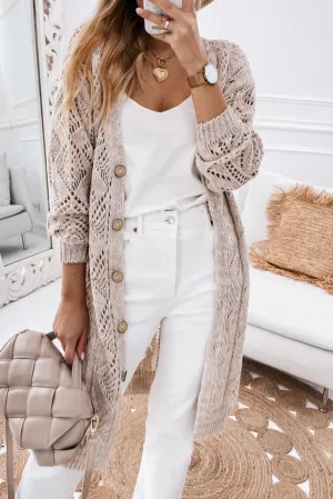 Slaying V-Neck Long Sleeve Cardigan