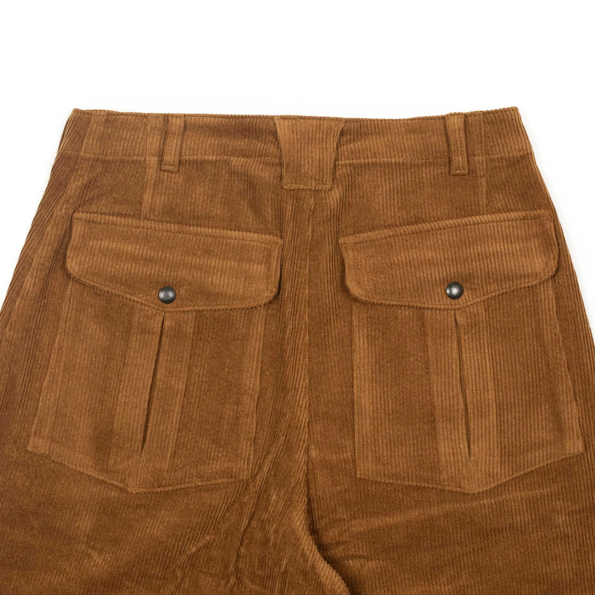 Submariner pants in chestnut brown cotton corduroy (restock)