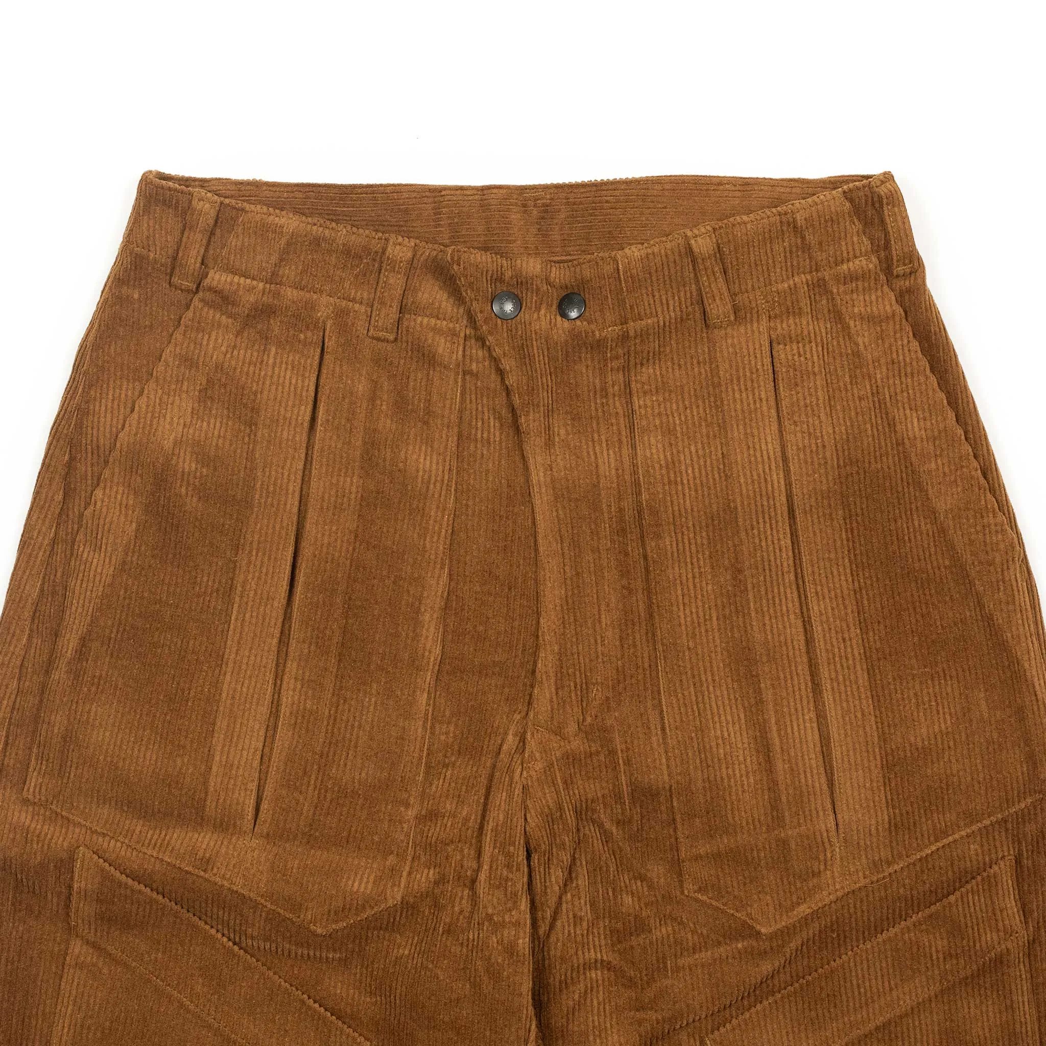 Submariner pants in chestnut brown cotton corduroy (restock)