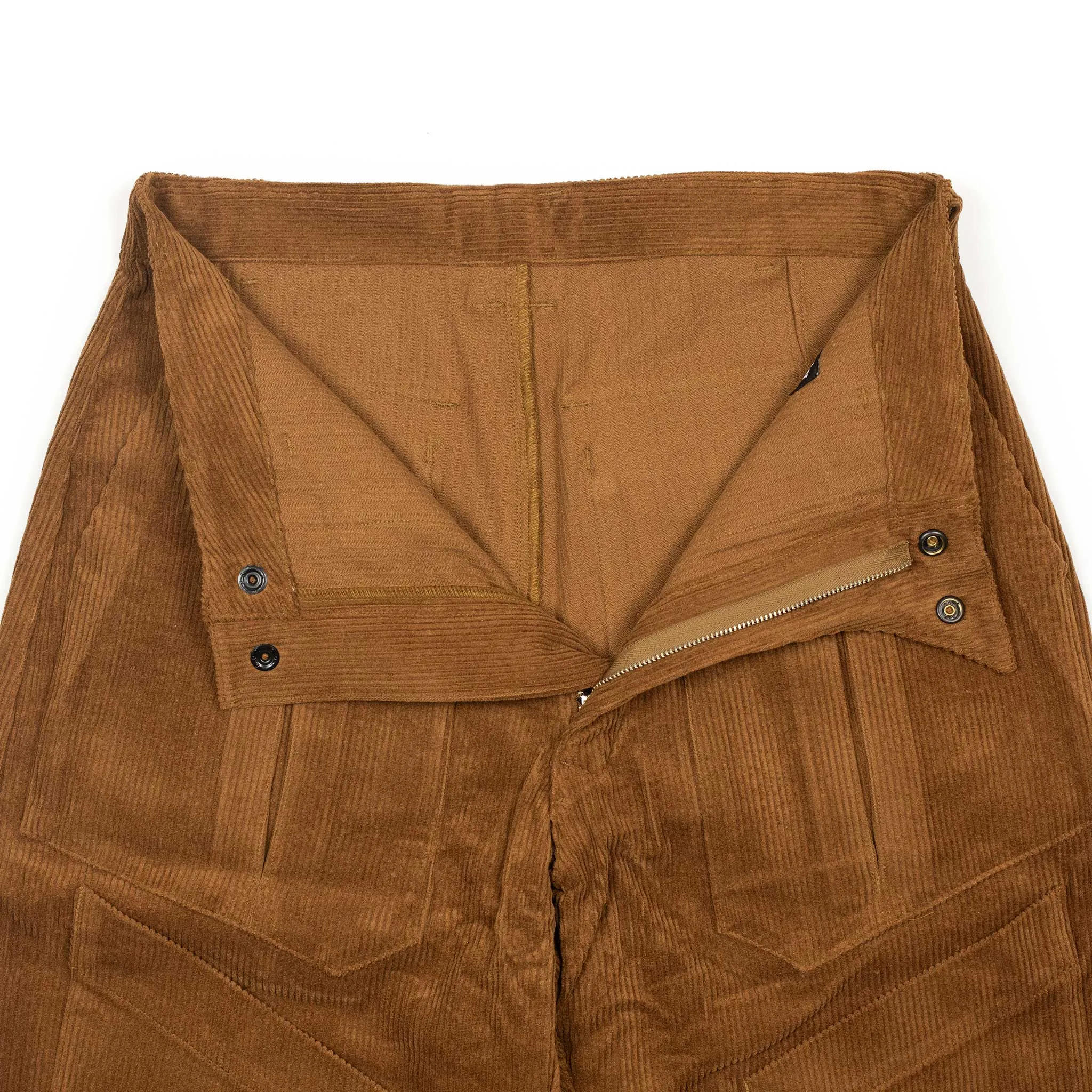 Submariner pants in chestnut brown cotton corduroy (restock)