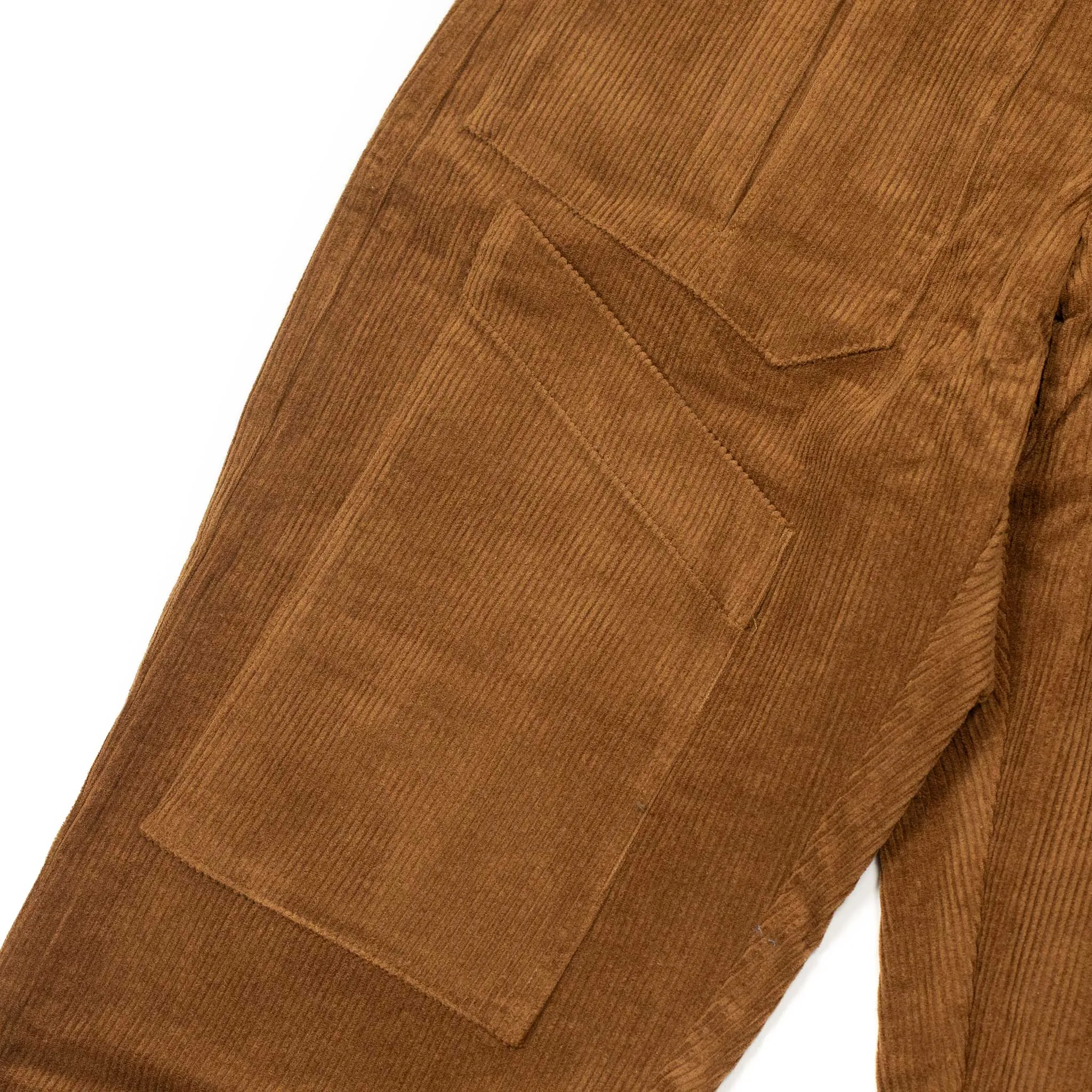 Submariner pants in chestnut brown cotton corduroy (restock)