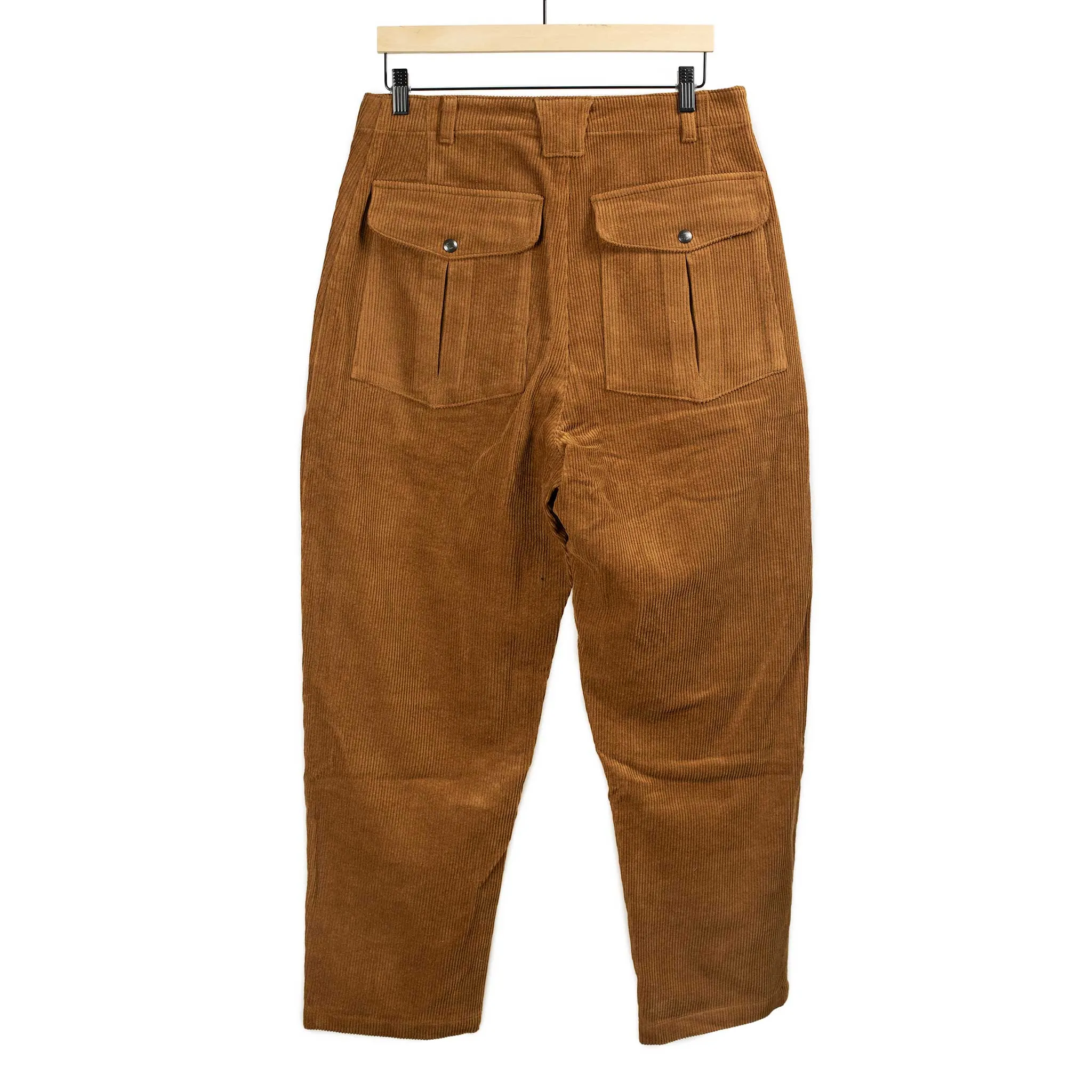 Submariner pants in chestnut brown cotton corduroy (restock)