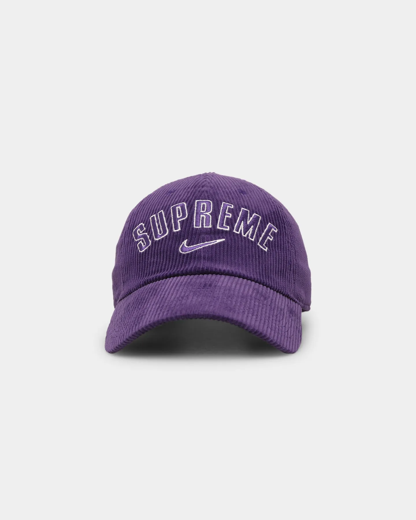 Supreme X Nike Arc Corduroy 6 Panel Strapback Purple