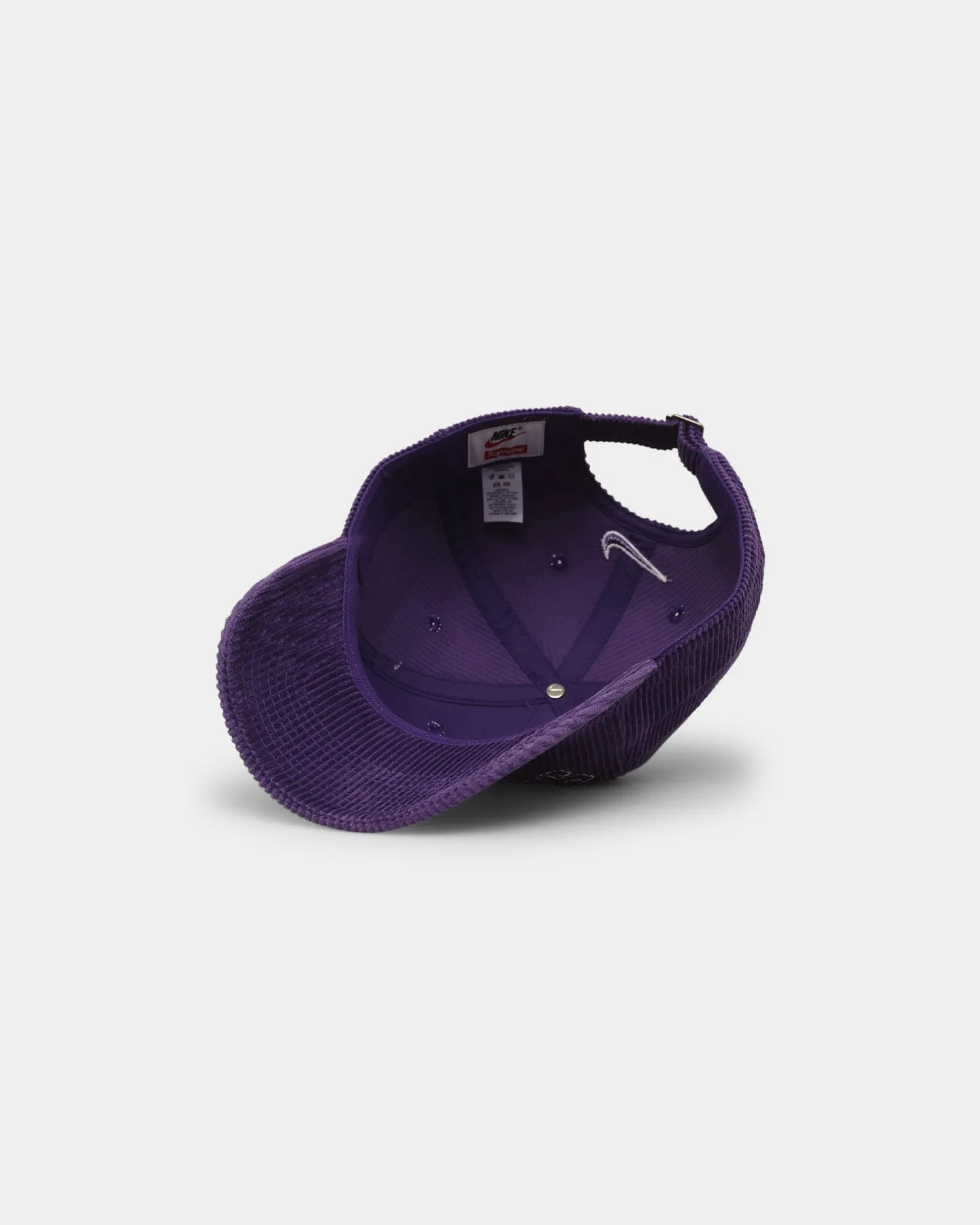 Supreme X Nike Arc Corduroy 6 Panel Strapback Purple