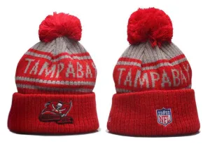 Tampa Bay Buccaneers Men's Cuffed Knit Hat Beanie with Pom Pro Football Winter Hat