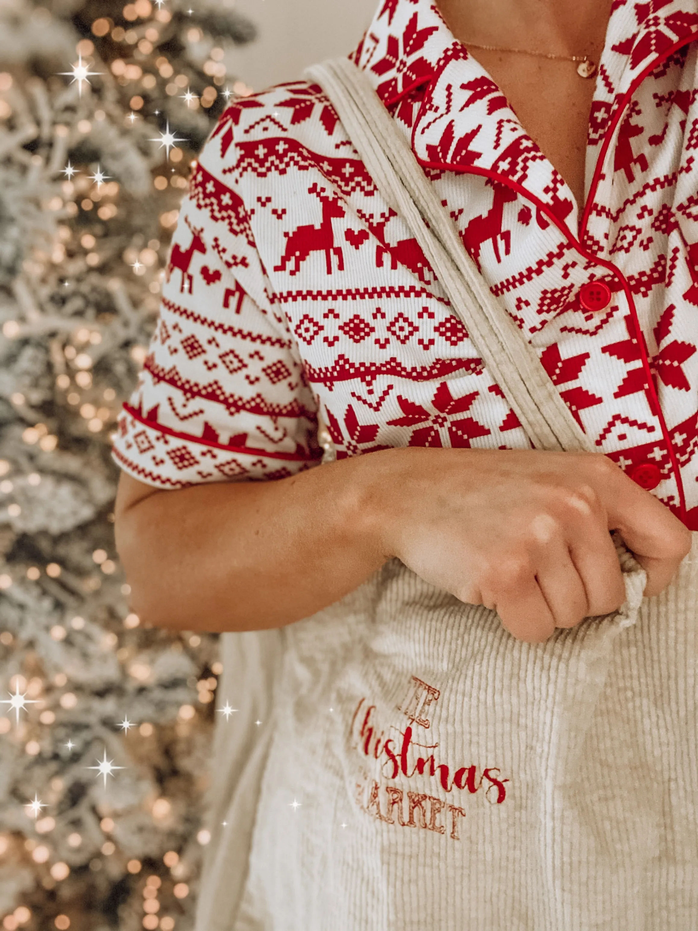 The Christmas Market Corduroy Tote Bag