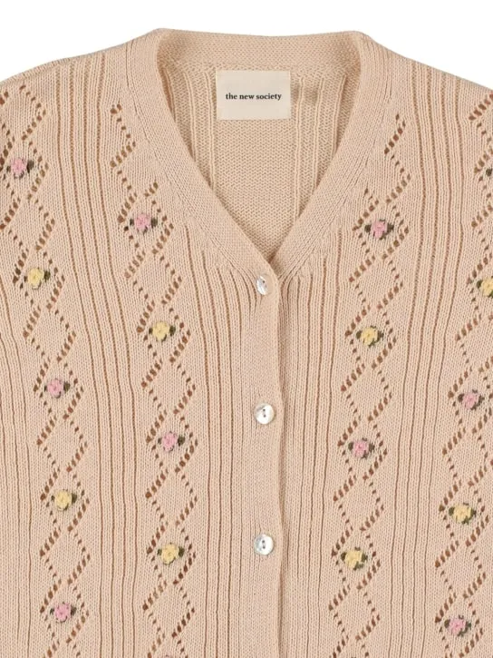 The New Society   Organic cotton knit cardigan 