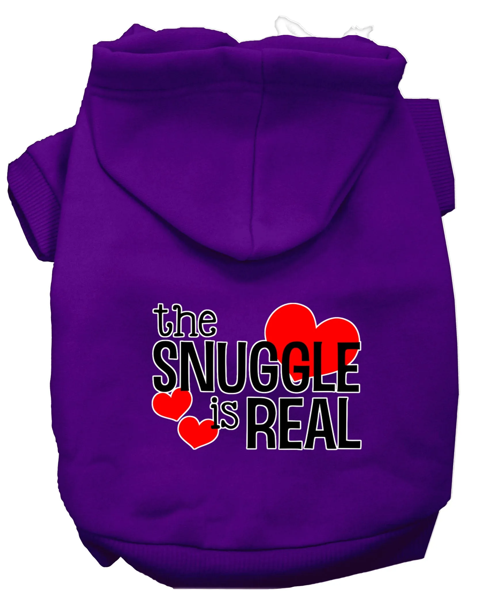 The Snuggle Is Real Screen Print Dog Hoodie Purple Xxxl