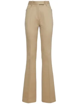 Tom Ford   Tailored cotton moleskin wide pants 