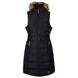 Trespass L Black  Woman's Audrey Long Padded Gilet Jacket