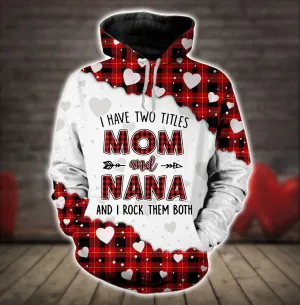 Two Titles Mom & Nana Christmas Hoodie