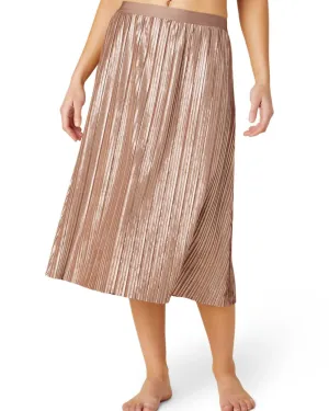 Uptown Pleated Skirt in Champagne | Champagne