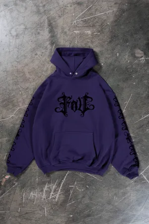 VELOUR NIGHTSHADE SNAP BUTTON HOODIE