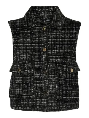 Vmclever Wide Vest Wvn - Zwart Dessin