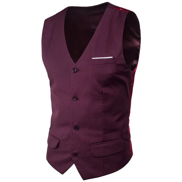 Voguable Purple Suit Vest Men Spring New Slim Fit Sleeveless Vest Waistcoat Mens Formal Business Wedding Dress Vests Chaleco Hombre