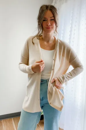 Waffle Knit Cardigan