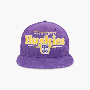 Washington Huskies Retro Purple Corduroy Snapback