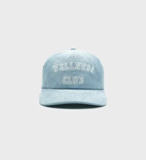 Wellness Club Corduroy Hat - Baby Blue/White