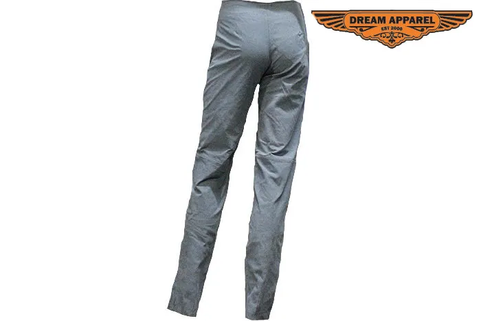 Womens Denim Look Hip Hugger Pants