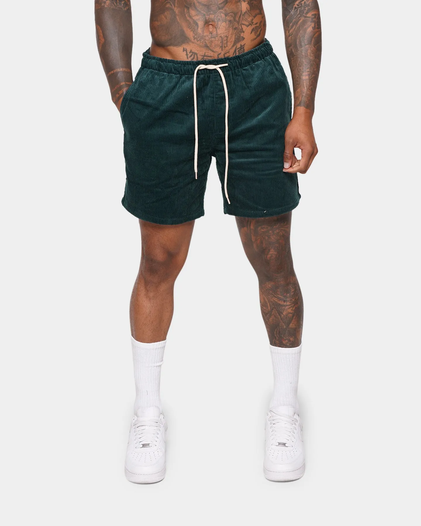 XXIII Riven Cord Shorts Forest Green