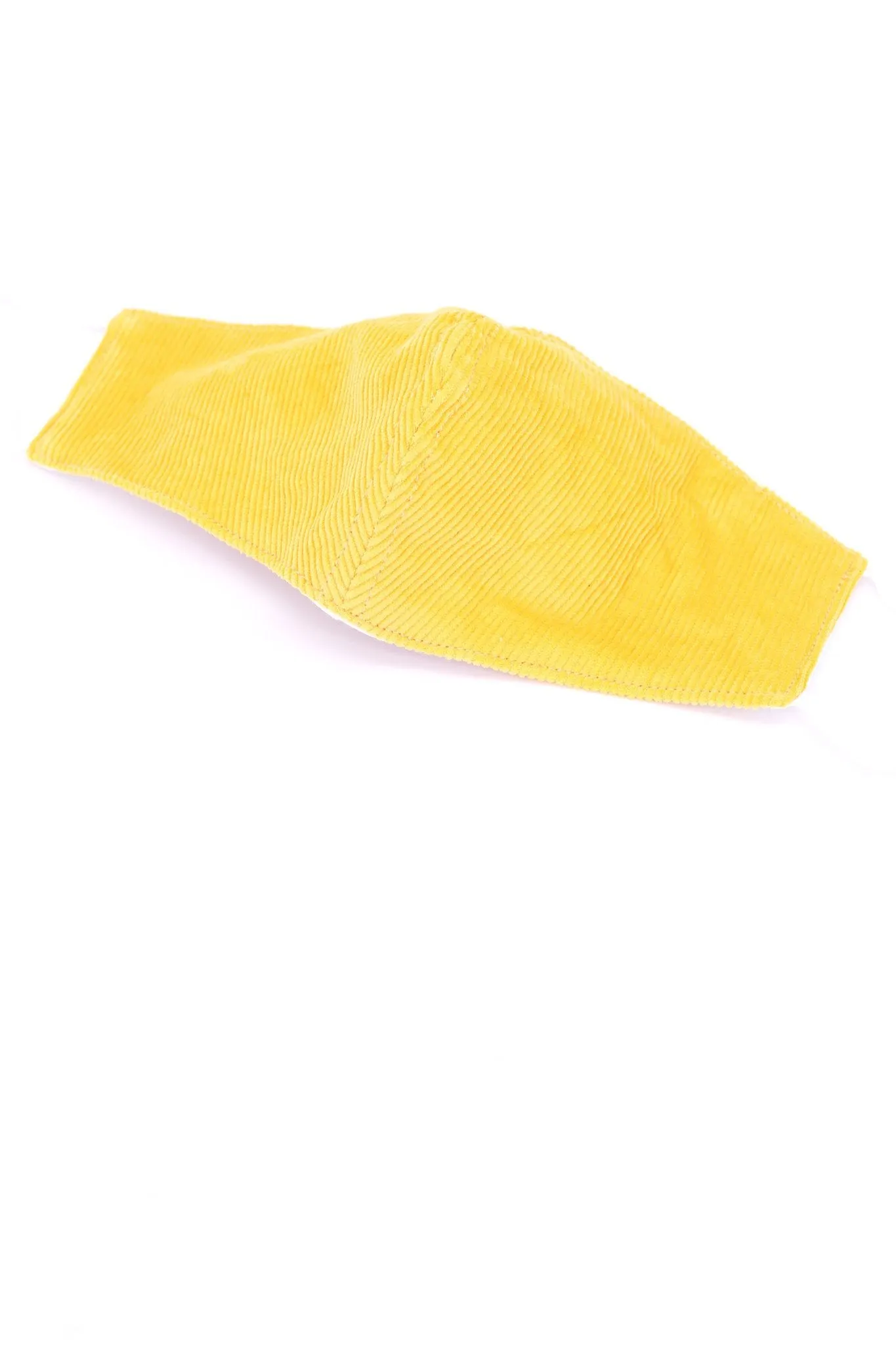 YELLOW CORDUROY FACE MASK PERLA