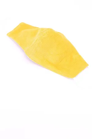 YELLOW CORDUROY FACE MASK PERLA